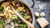 One Pot Pasta All´Allfredo mit Salsiccia