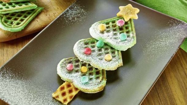 Rezept: Weihnachtsbaum Waffeln