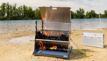 Unterwegs grillen: On fire mit dem „Laptop Grill“