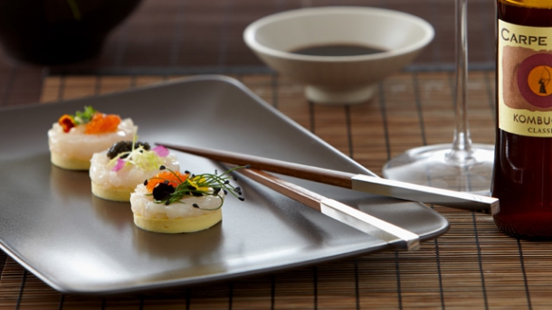 Rezept: Kartoffel-Sushi mit gebeiztem Fisch