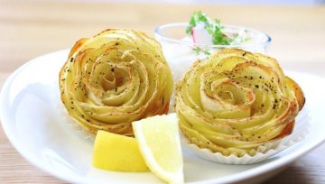 Kartoffelrosen mit Radieschen-Dip