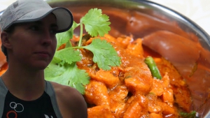 Indisches Huhn mit Glasnudeln von Olympionikin Anne Haug