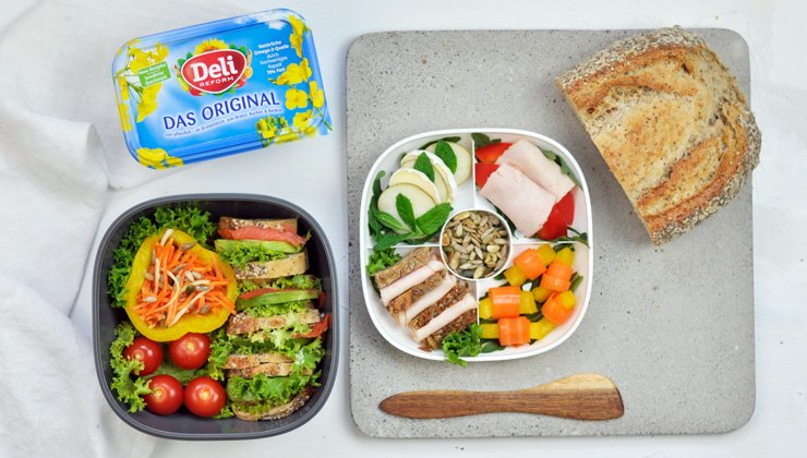 Gesunde Lunchbox für die Mittagspause