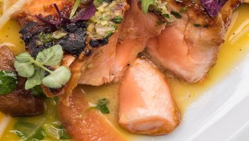 Rezept: Miso-Lachs, Orange &amp; Shii Take