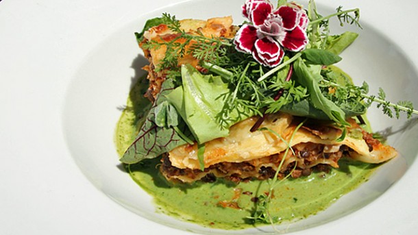 Marc Veyrat: Hülsenfrüchte-Rindfleisch-Lasagne mit wilden Kräutern