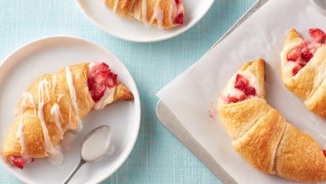 Frischkäse Erdbeer-Croissants – Das Rezept