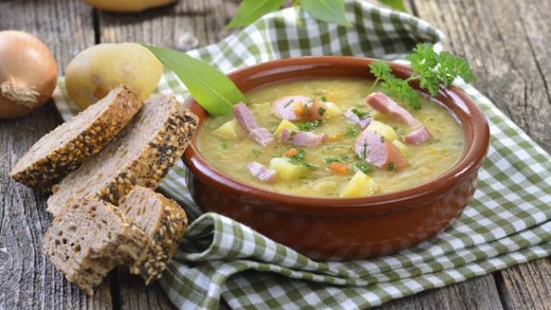 Rezept: Suppe mit Birnen und Speck