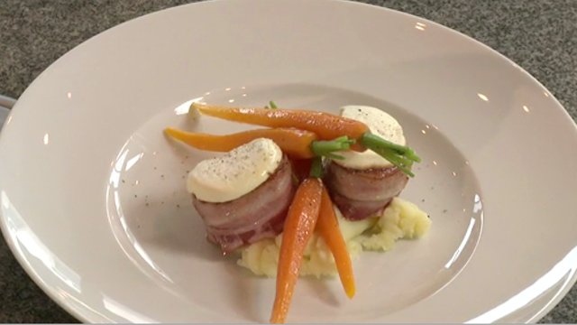 screenshot:ots.Video: Rezept: Französische Ziegenkäsetaler auf Schweinemedaillons im Baconmantel