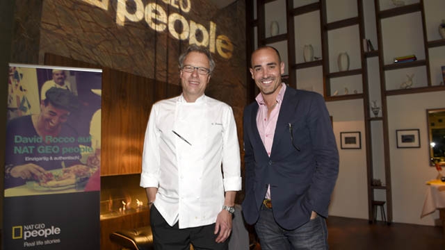 David Rocco (re.) neben dem Münchner Sternekoch Bobby Bräuer