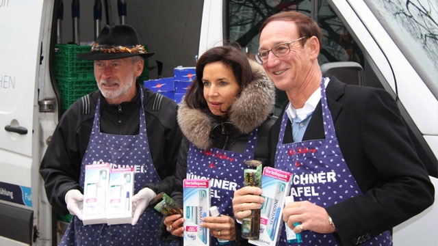 Paul Breitner, Clarissa Käfer, Erhard Heck (vlnr)