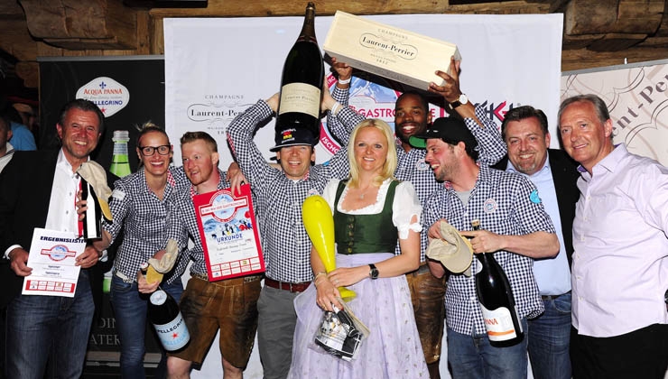 Siegerparty bei der Ski-WM der Gastronomie