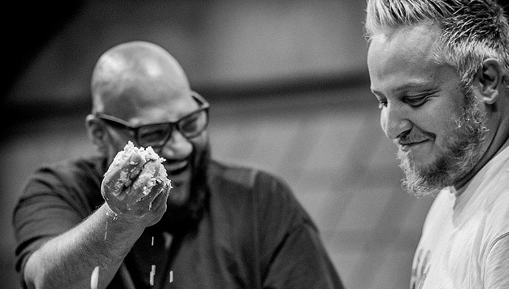 Kochen Unplugged 2 -- Moses Pelham und Christoph Brand (v.li.)