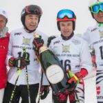 TVB Paznaun-Ischgl / Champagne Laurent-Perrier -- v.li.: Thomas Schreiner (Champagne Laurent-Perrier), Hans Haas, Karl Obauer, Martin Schlegel