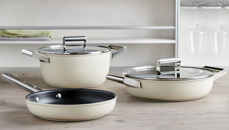 smeg toepfe pfannen kochgeschirr