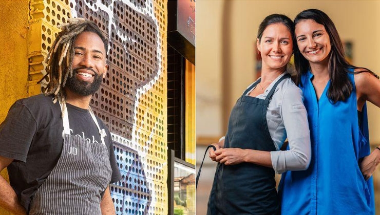 The World´s 50 Best Restaurants; Diamantes Na Cozinha; Roots in Modena -- v.l.n.r.: João Diamante, Jessica Rosval, Caroline Caporossi