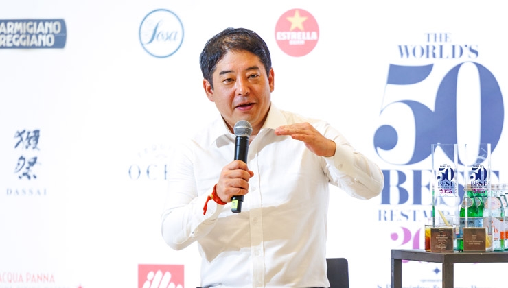 The World´s 50 Best Restaurants; Maido; Ernesto Benavides / PROMPERÚ -- Spitzenkoch Micha Tsumura bei der Pressekonferenz der The World´s 50 Best Restaurants 2025 in Turin