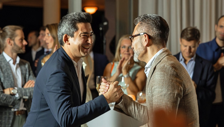 Ilya KAGAN @ilyafoodstories -- Tohru Nakamura (li) bei der Bekanntgabe der neuen Les Grandes Tables du Monde Mitglieder in Athen